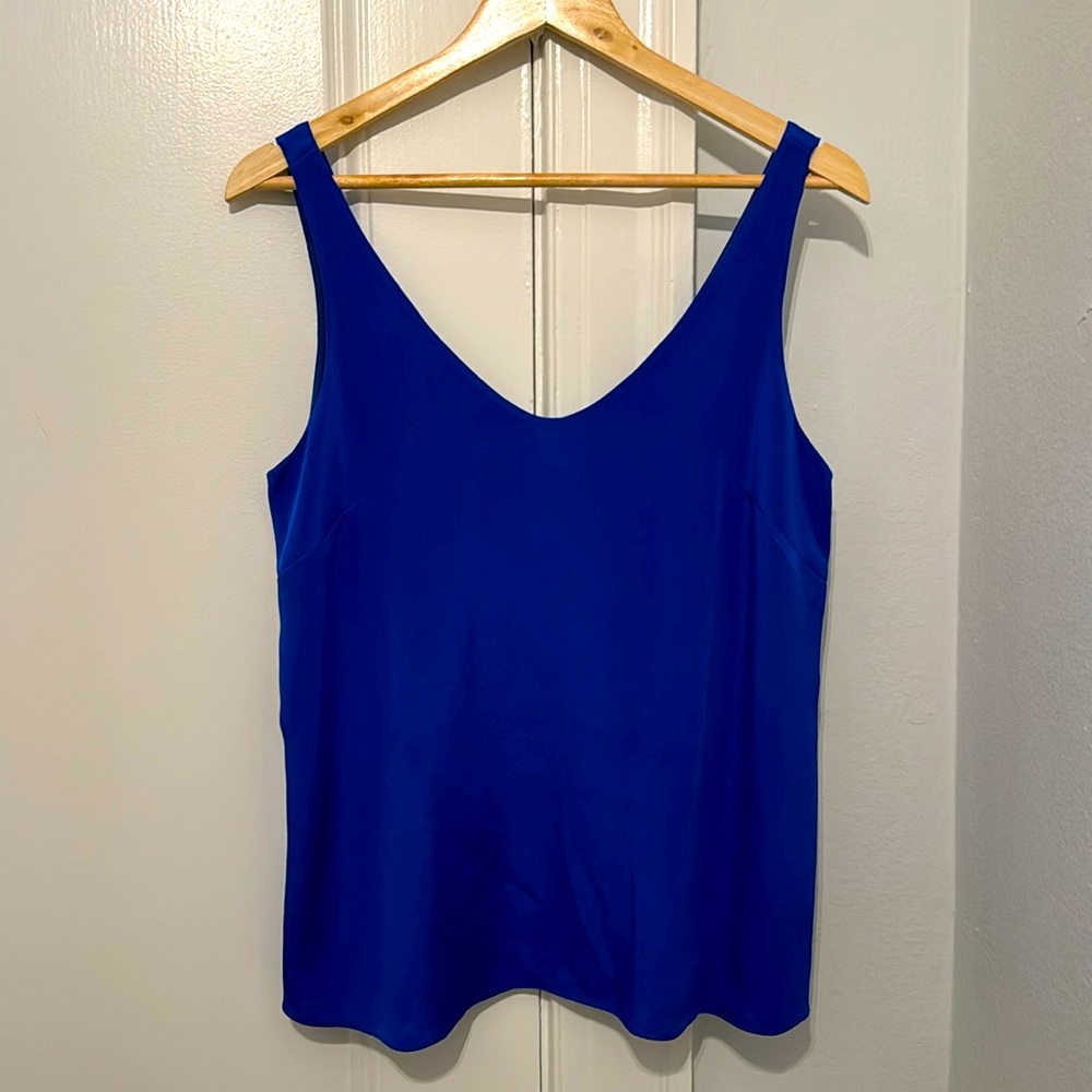 J. Crew Vibrant blue silk blouse. Size 6. Easy breezy and slips over the head.